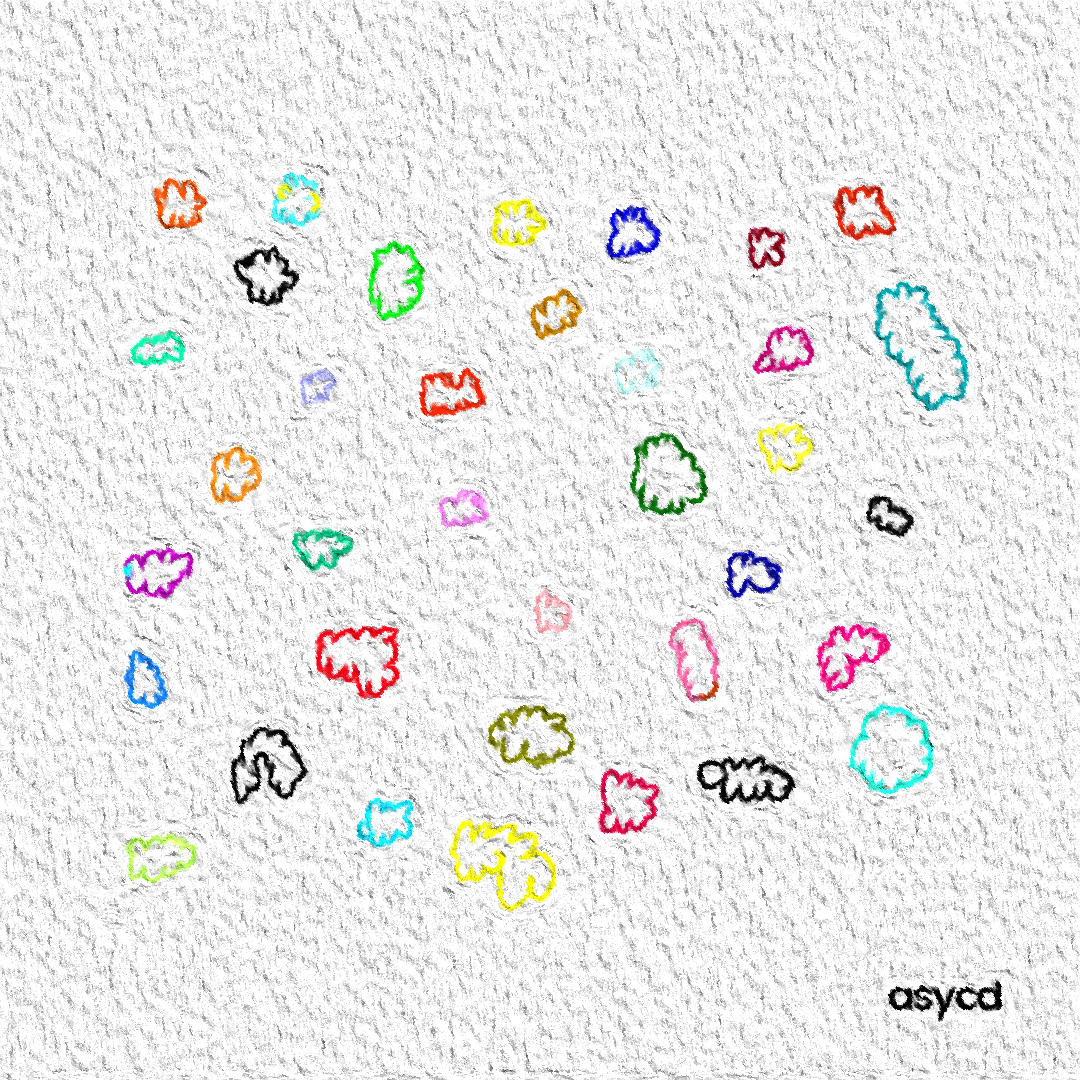 Poster titled 'CARNAGE' featuring a cartoon smiling cloud with eyes, surrounded by smaller clouds, and artwork on the right side including colorful abstract and animated characters.