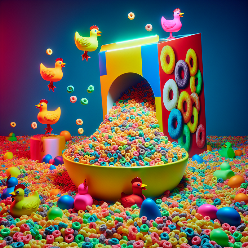 TEV2 image generator example — rubber chickens